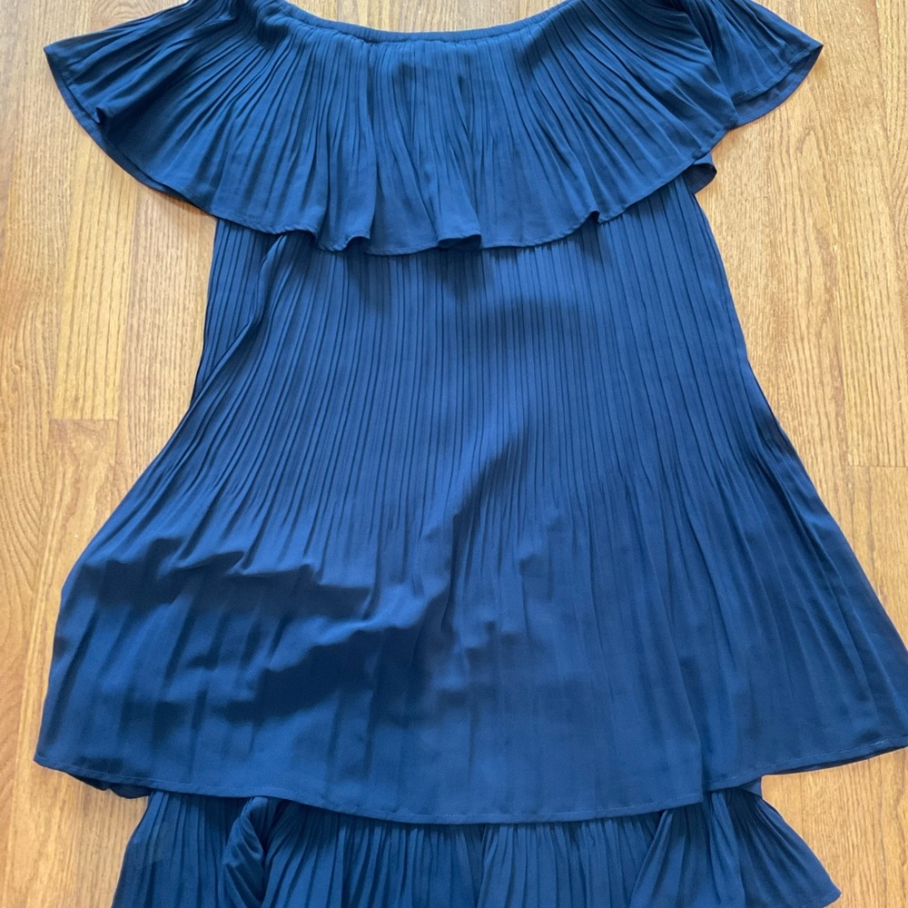 Mendocino blue short off-shoulder Summer Dress | strapless, trendy